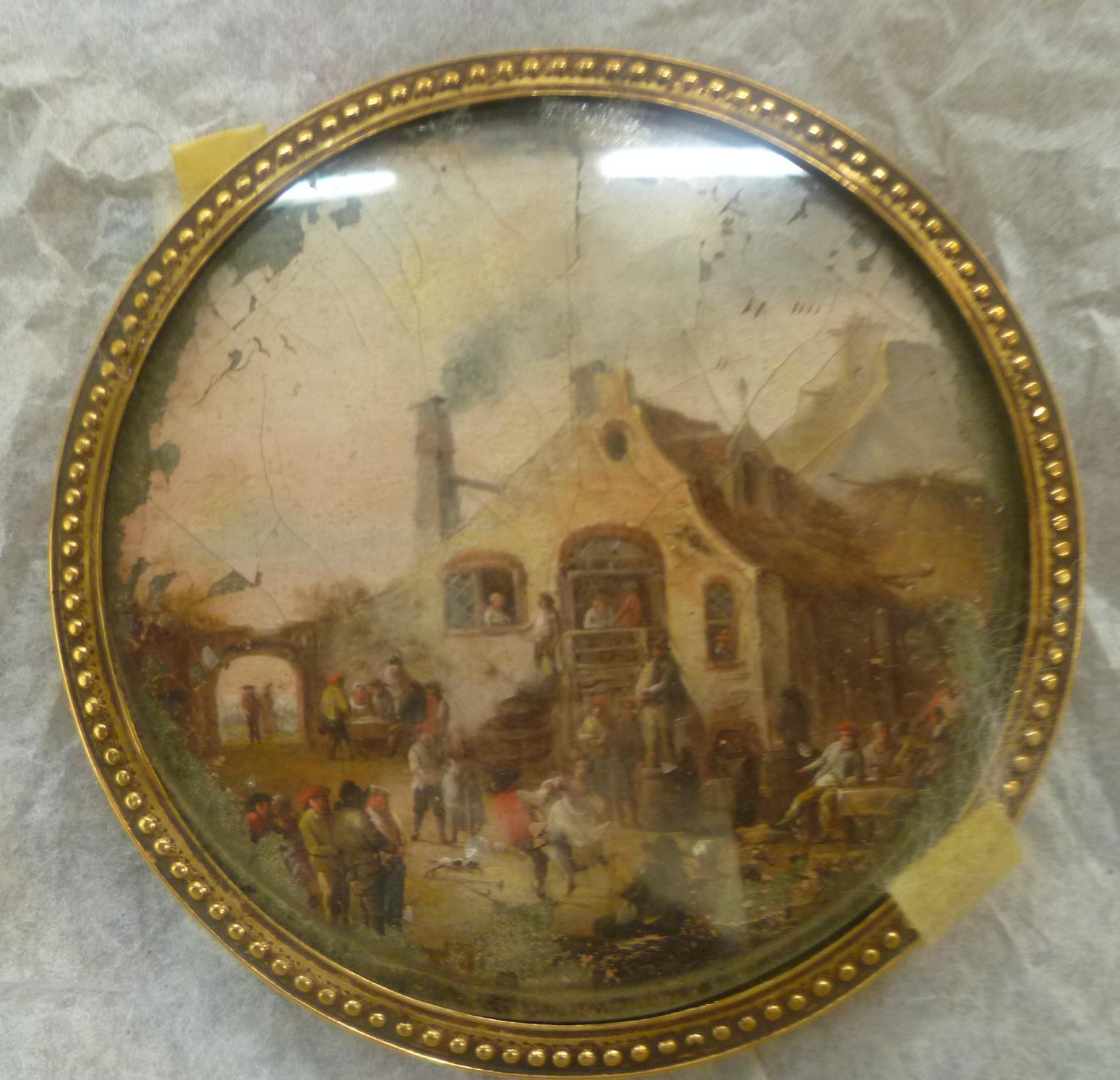 Fête villageoise (recto) ; Paysage avec animaux (verso)